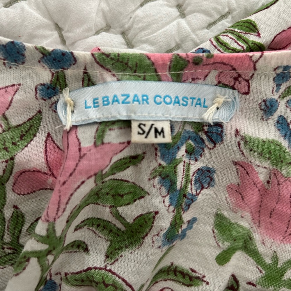 Le Bazar Coastal: Indian Block Print Maxi Dress with Scalloped neckline - Picture 6 of 6
